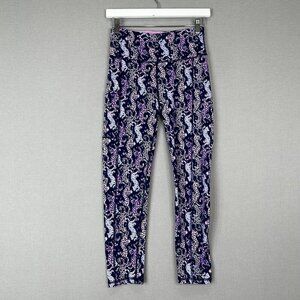 Lilly Pulitzer Womens Pants Small Purple On The Catwalk Weekender Leggings Yoga